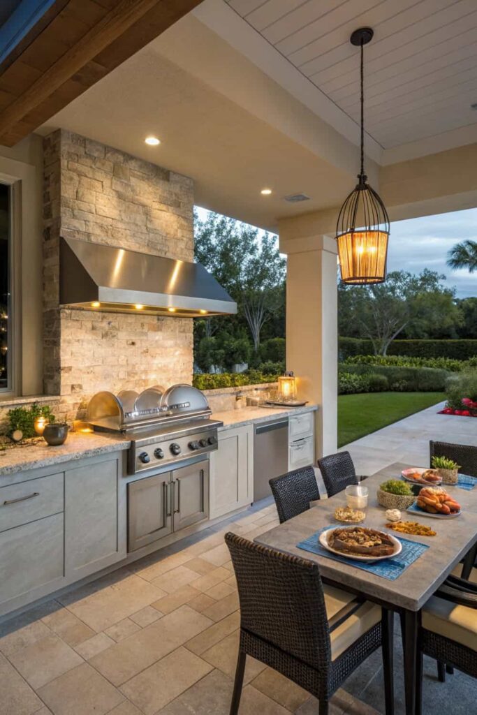Ultimate Outdoor Dining and Cooking Area