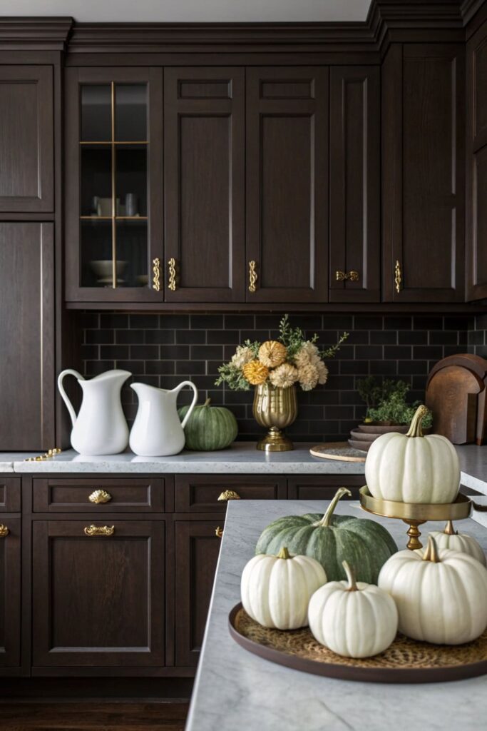 High-Contrast Fall Kitchen Decor Ideas