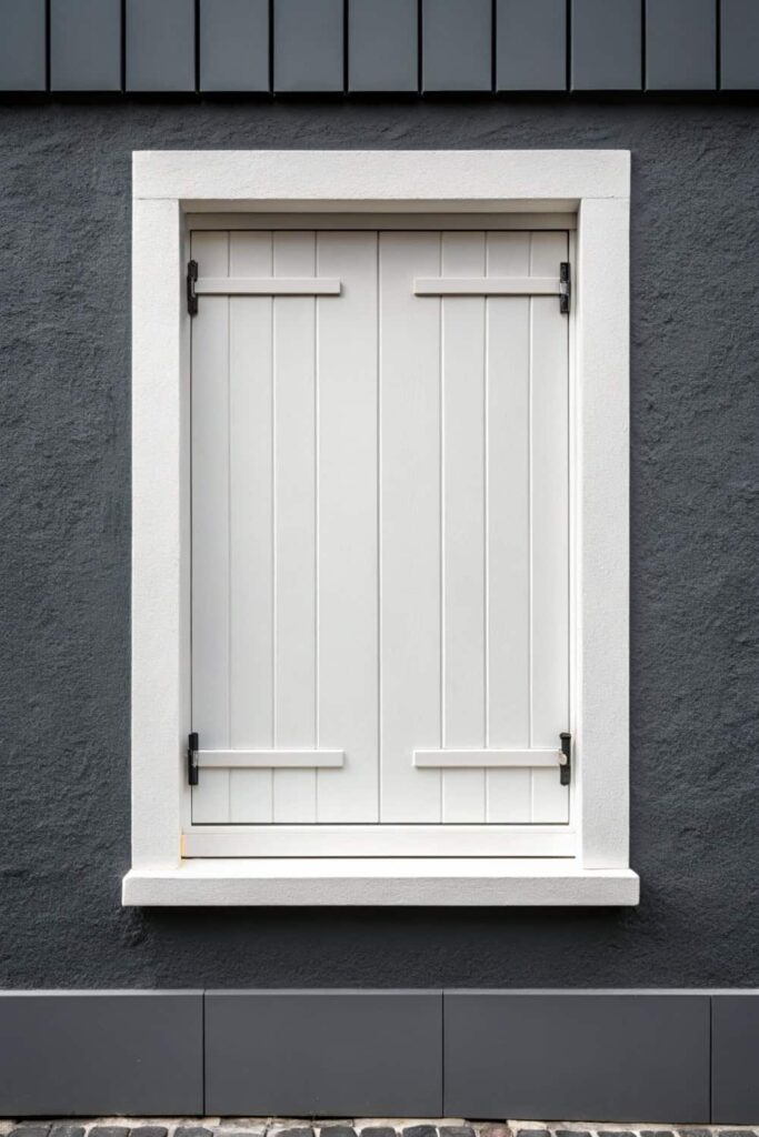 Understated Cleanliness: Flat Panel Exterior Window Shutters