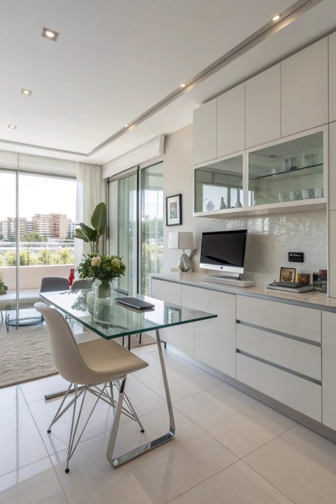 Glass-Top Kitchen Desk