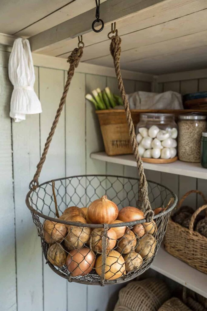 A Rustic Pantry Storage Solution