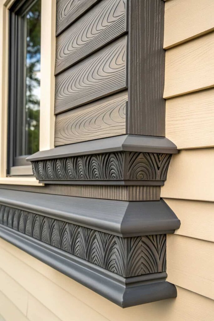 Architectural Depth with Stacked Exterior Window Trim