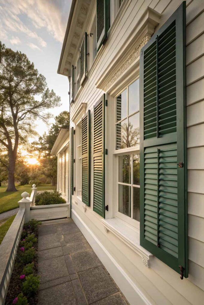 The Essential Louver: Traditional Window Shutters Exterior