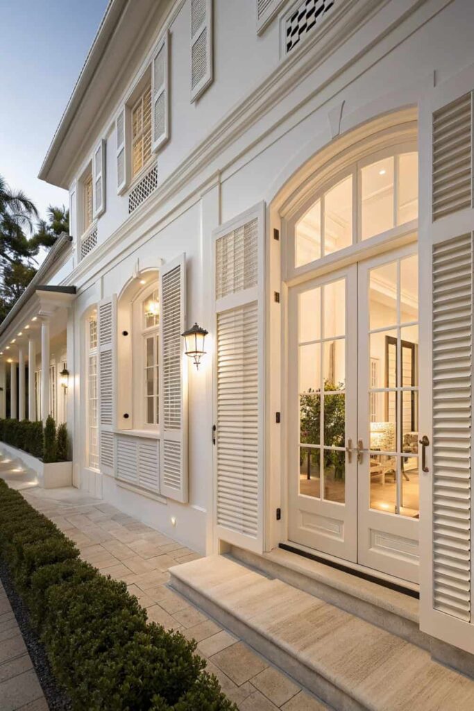 High-End Look: Plantation Style Window Shutters Exterior