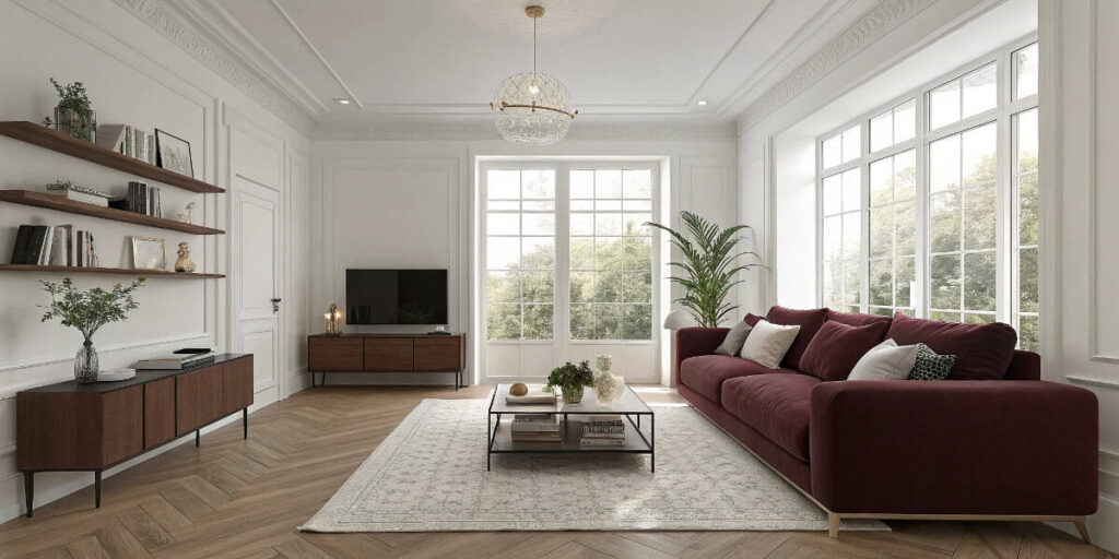 Cozy Rectangle Living Room Stylish