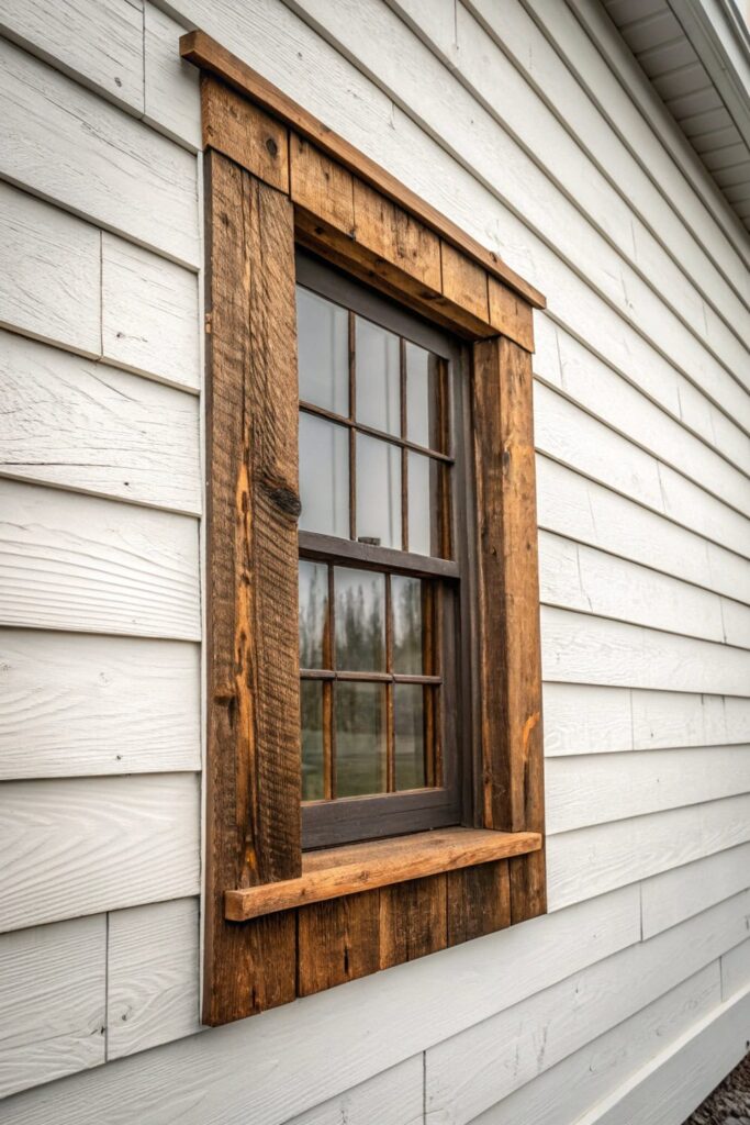 Farmhouse Vibe with Board-and-Batten Exterior Window Trim