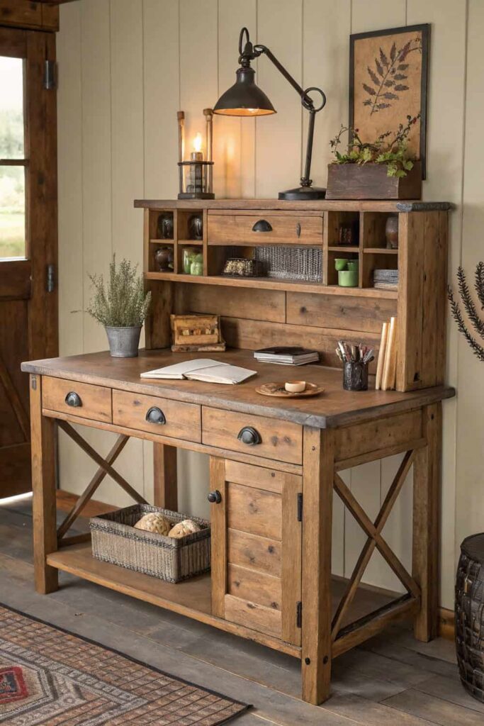 Warm Wood Kitchen Workspace