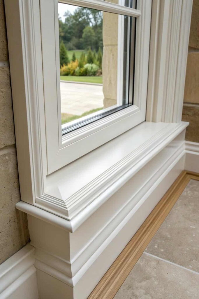 Charming Bottom: Traditional Window Trim Sill