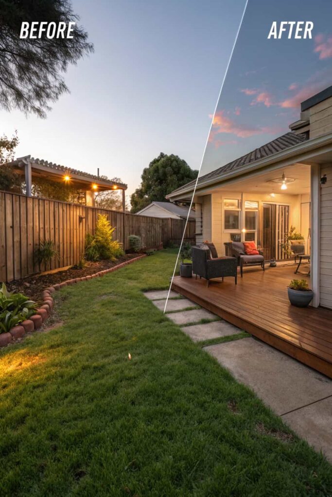 Before & After: Personal Paradise Backyard Oasis