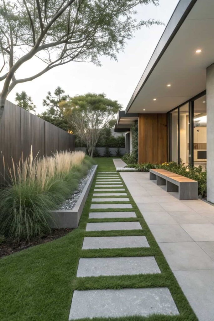 Sleek Modern Home Garden Design
