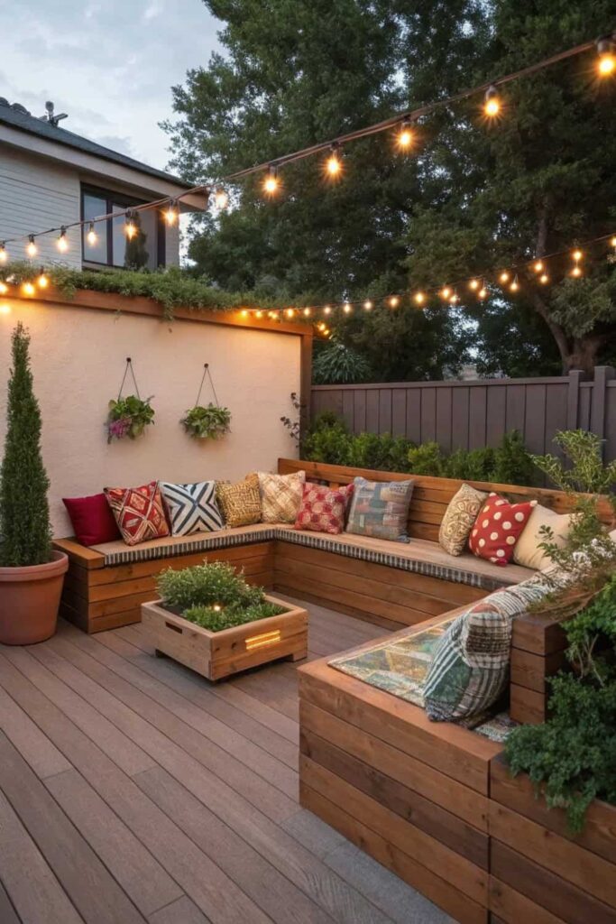 Space-Saving Built-In Deck Benches