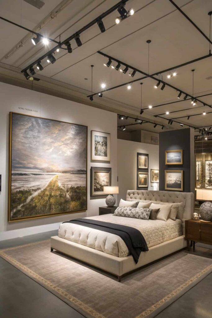 Gallery-Style Bedroom Art
