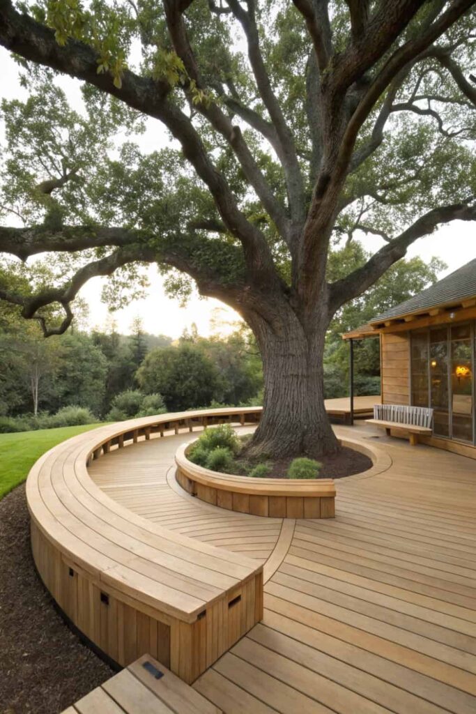  Unique Curved Deck Design