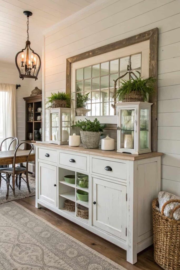 Vintage Farmhouse Buffet Styling