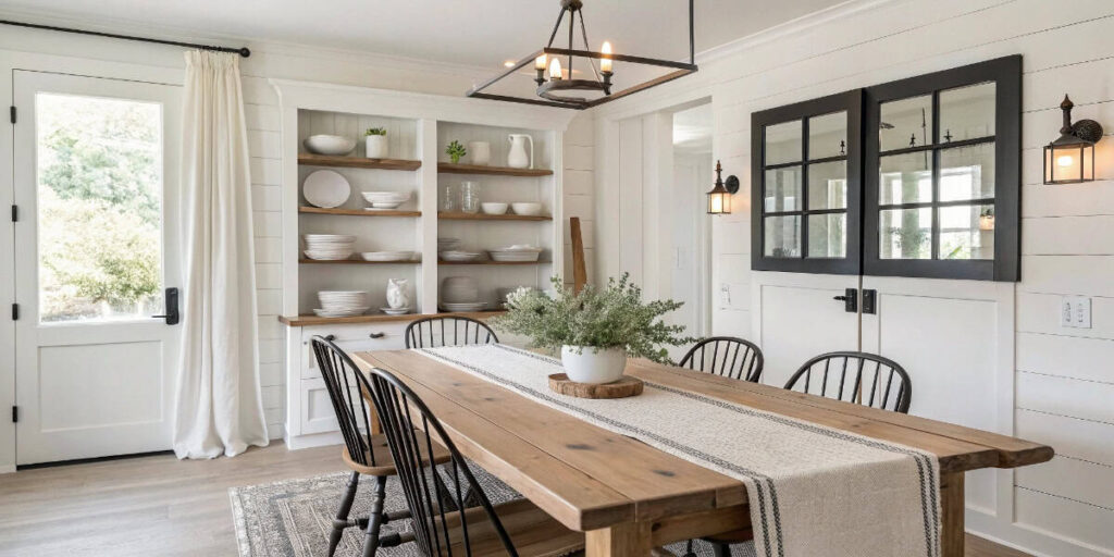 Cozy & Inviting Farmhouse Dining Space