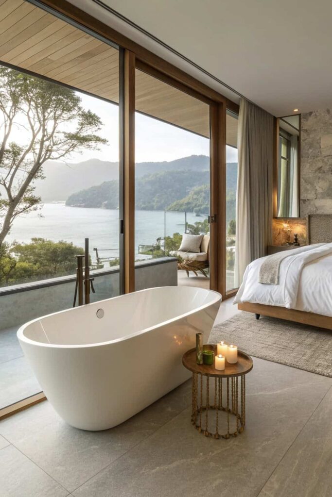 Bedroom Soaking Tub Retreat