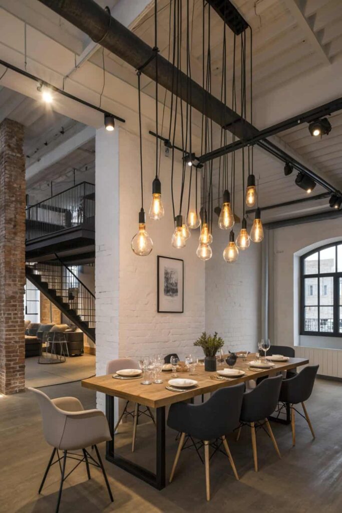 Layered Loft Lighting