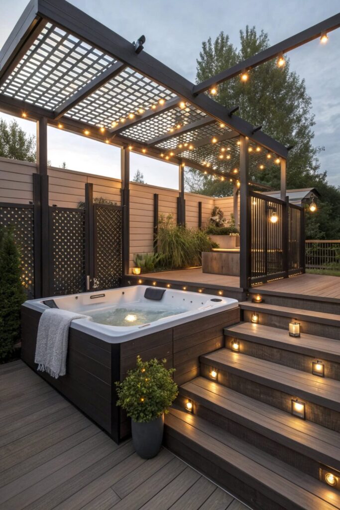 Luxury Hot Tub Deck Design