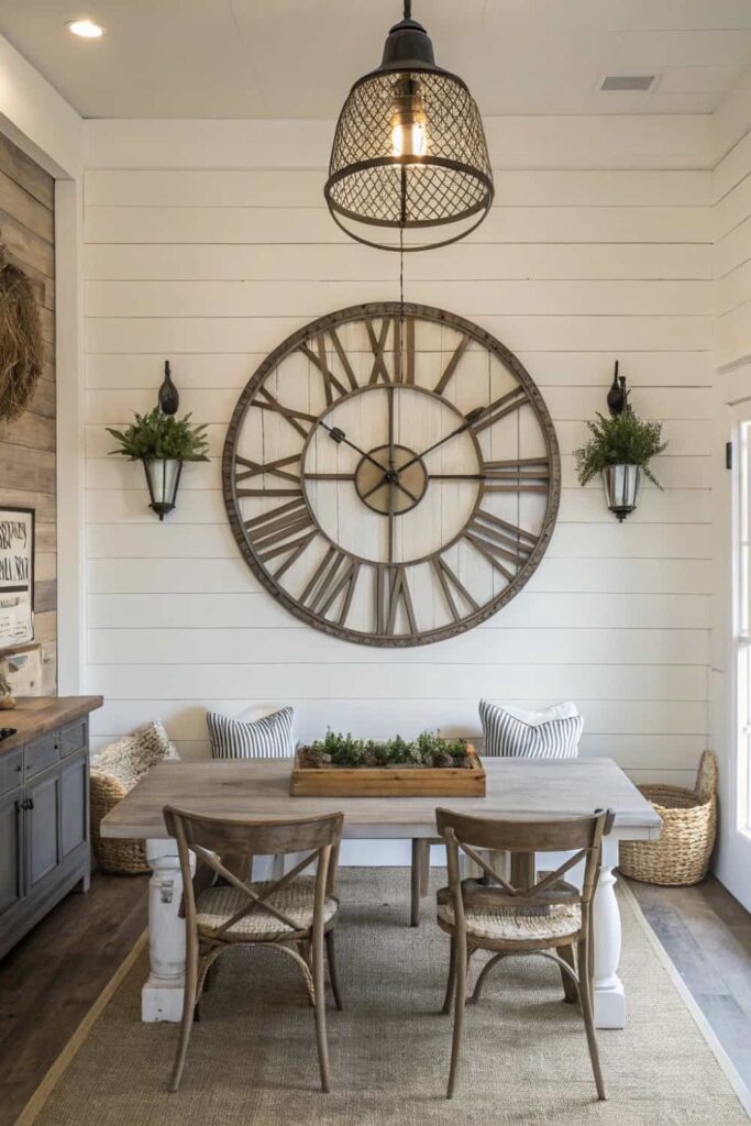 Oversized Farmhouse Wall Clock