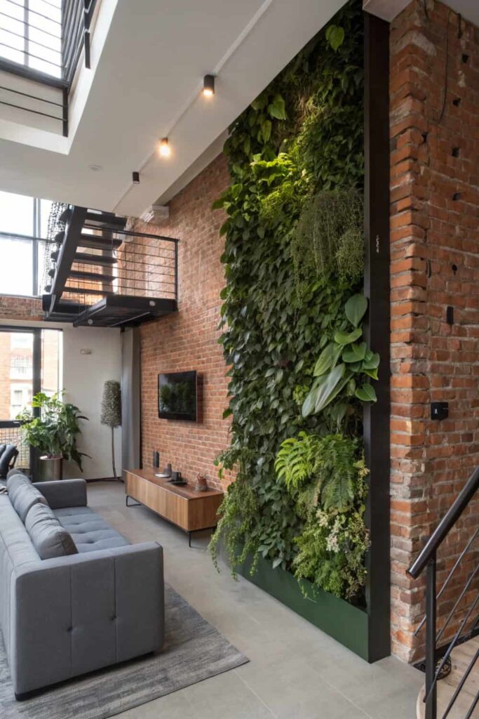 Loft Plant Wall Ideas