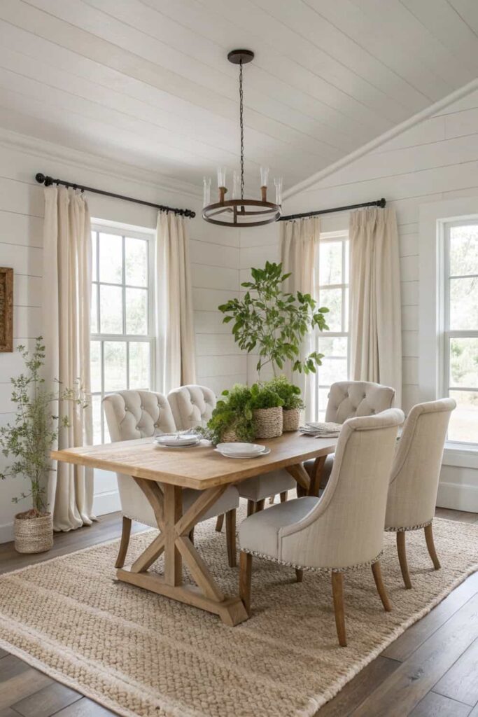 Calming Textured Dining Room Idea