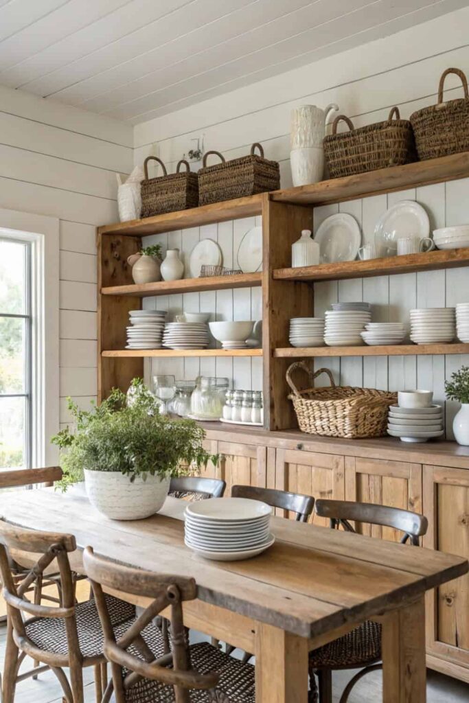 Pretty & Practical Open Shelf Idea