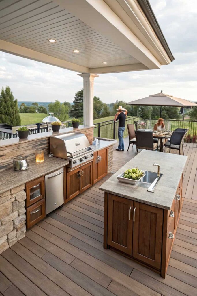 Built-In Grill & Counter Space