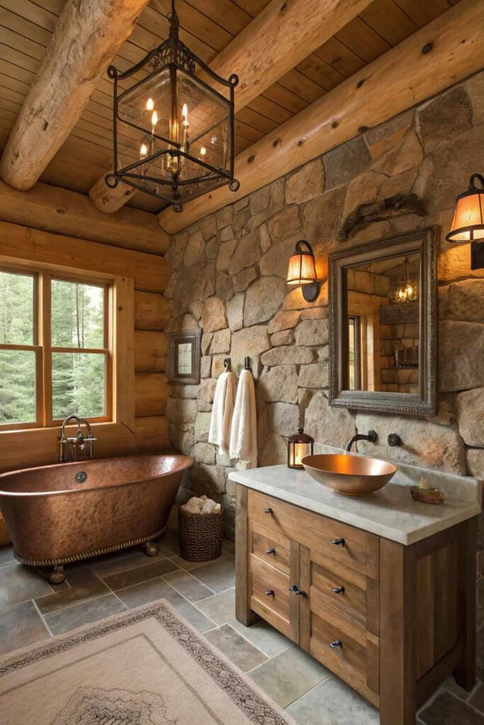 Rustic Lodge Bathroom Ideas