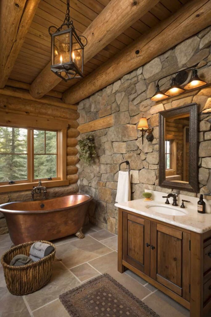 Cozy Rustic Bathroom Style