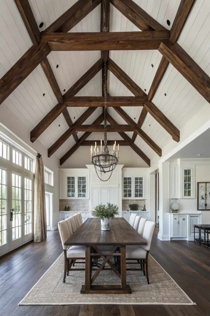 Rustic Wood Beam Ceiling Drama