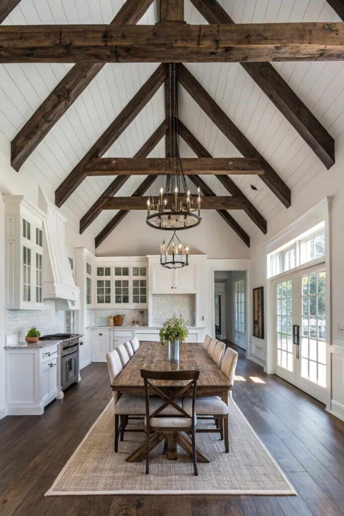 Cozy Wood Plank Ceiling Idea