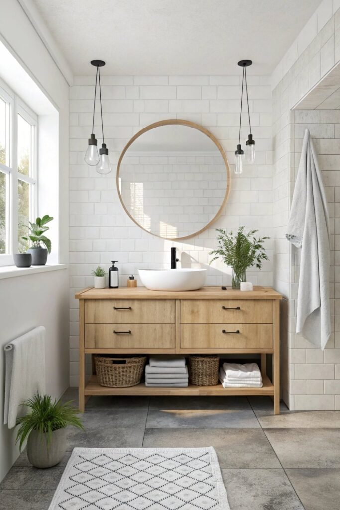 Simple Nordic Bathroom Style