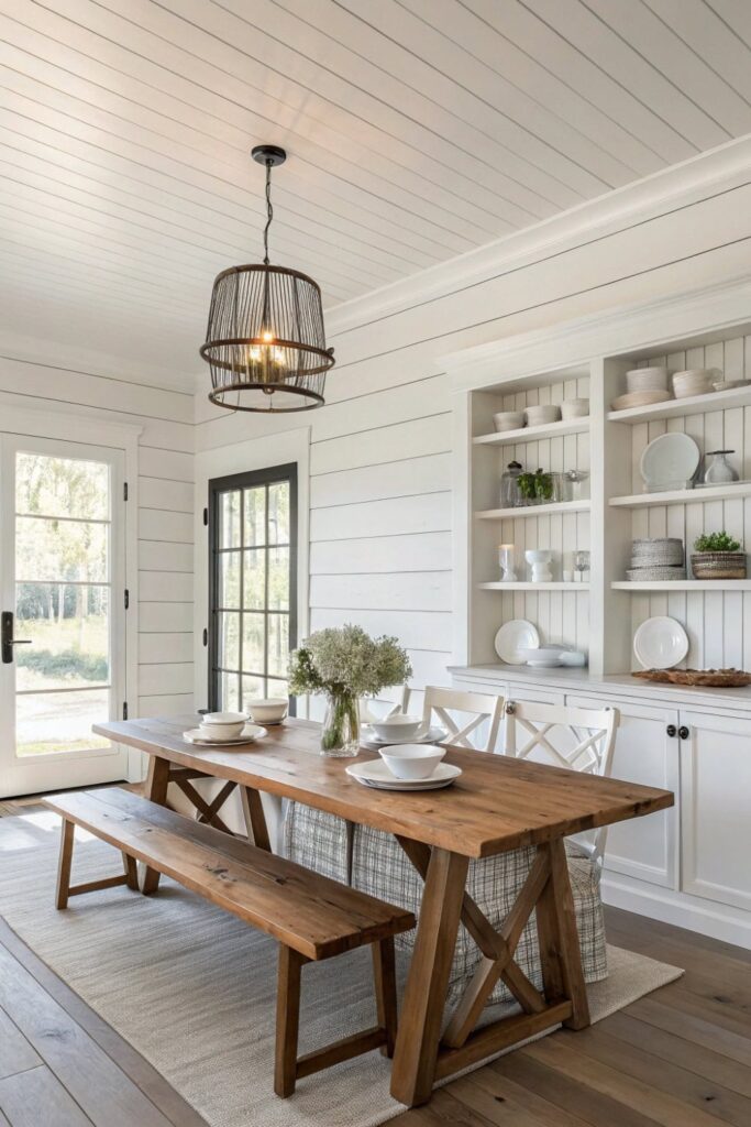 Bright & Airy Shiplap Dining Room