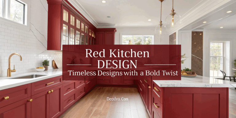 Red kitchen with crimson cabinetry
