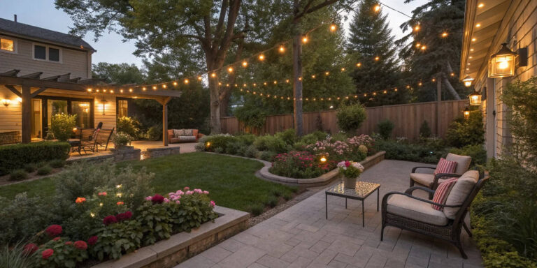 Beautifully Designed Backyard with Modern Landscaping