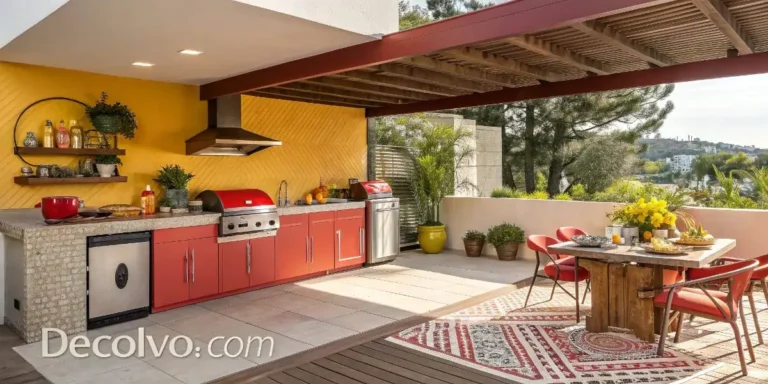 modern outdoor kitchen w
