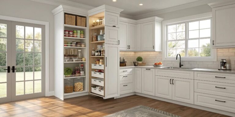 Organized Kitchen Pantry Corner