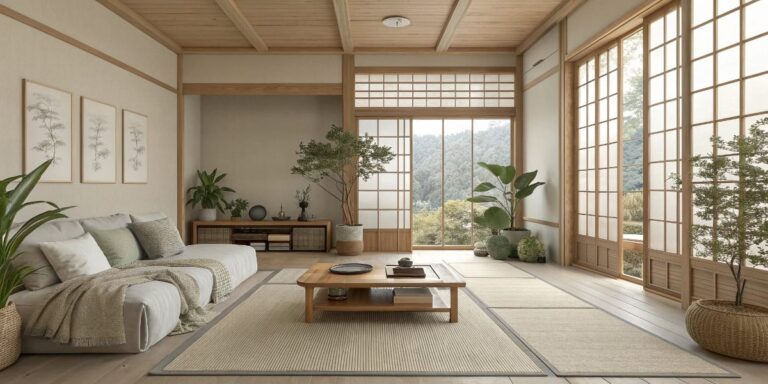 Peaceful Japandi Living Room Ideas