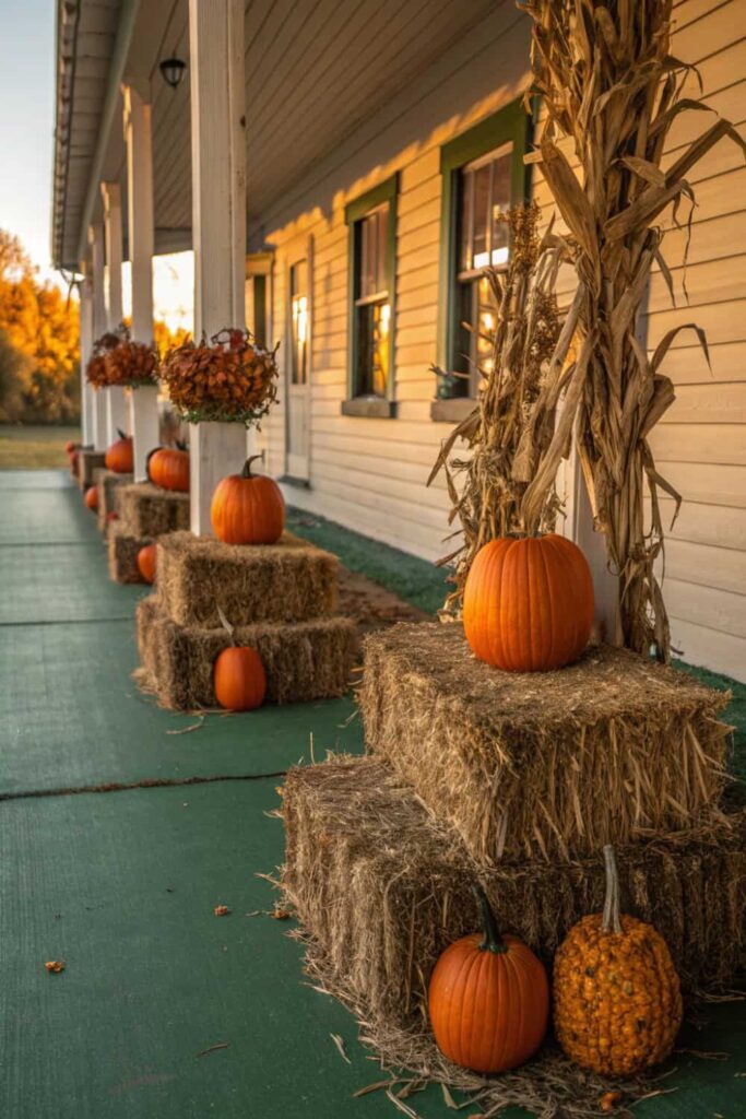 Rustic Hay Bale Stands