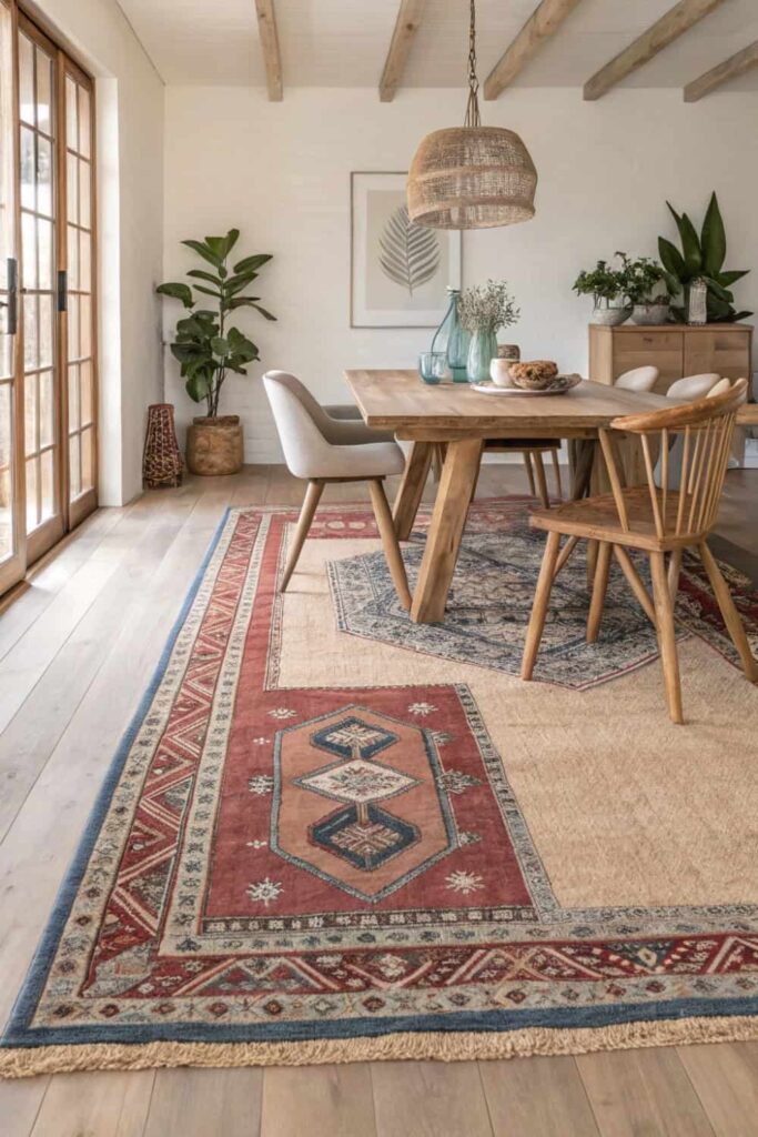 Vintage Rug Layering Technique