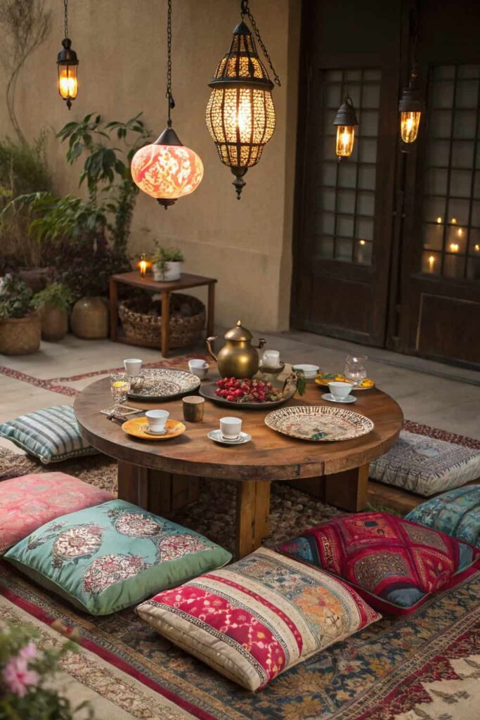 Casual Boho Floor Dining