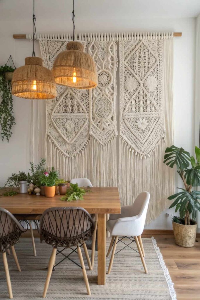  Boho Macramé Backdrop Idea