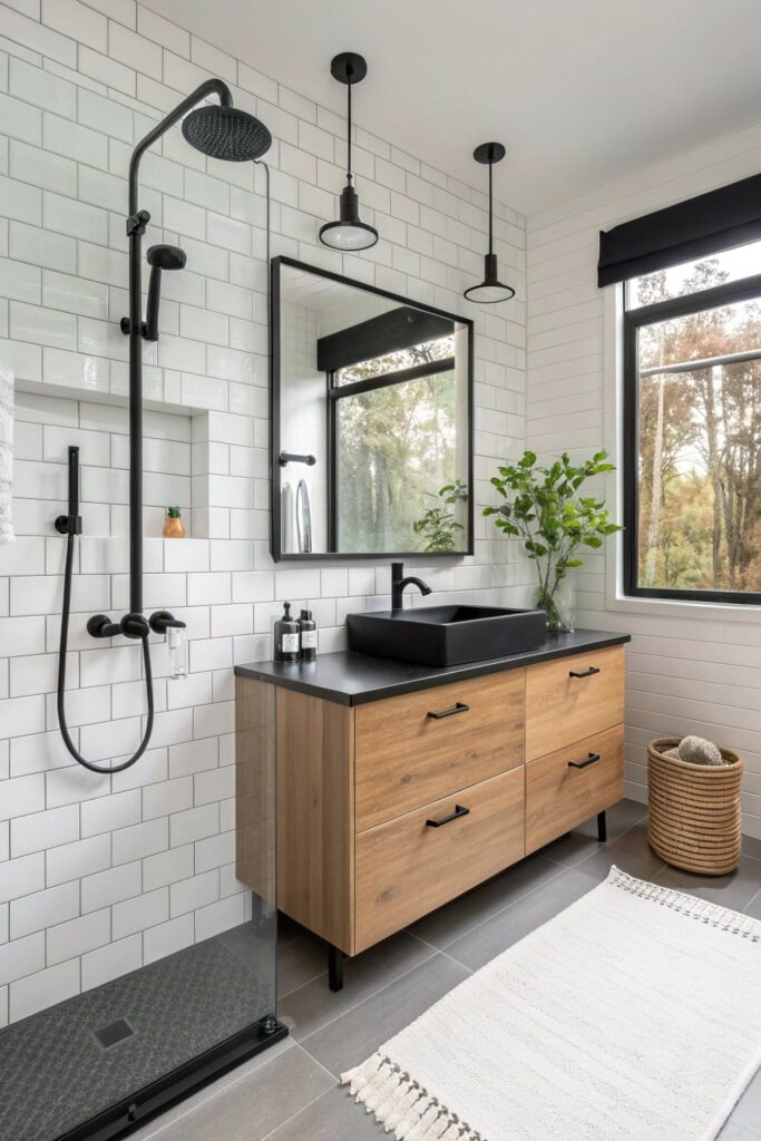 Sleek Black Fixtures