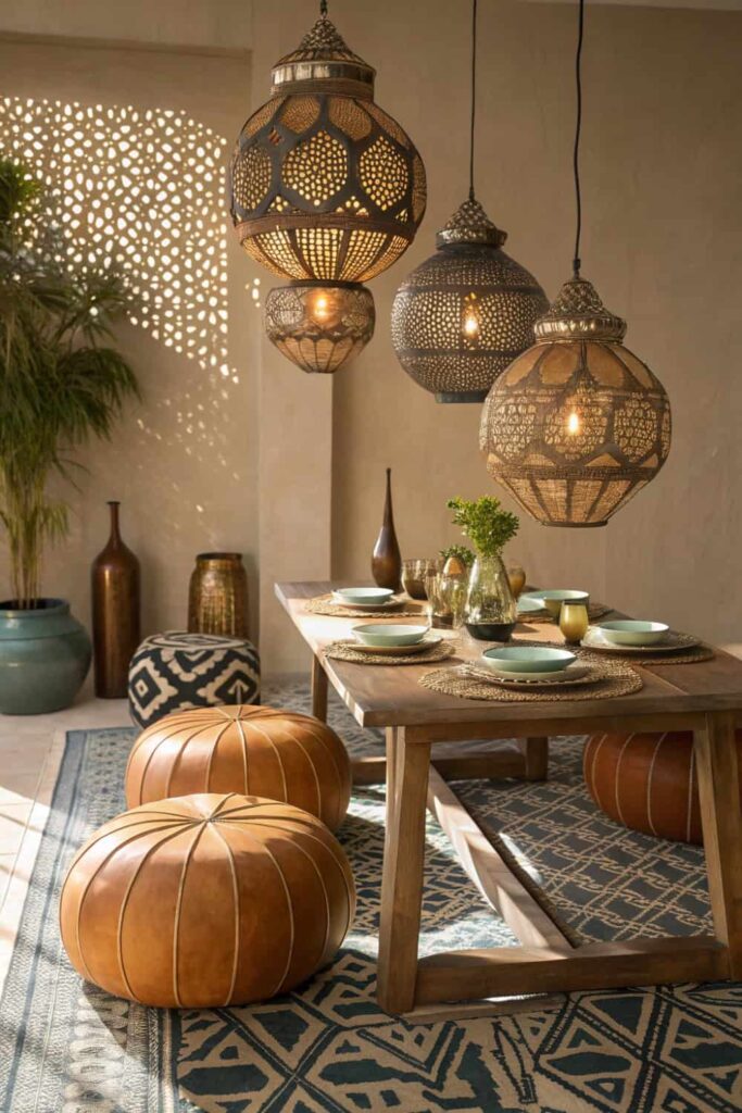 Moroccan Lantern Dining Room