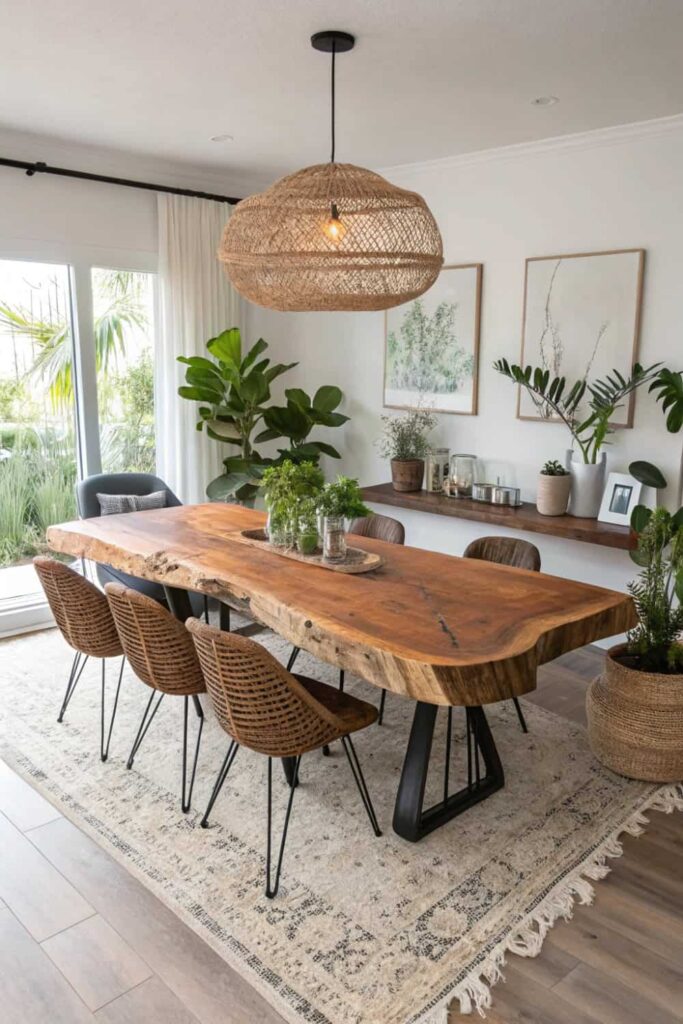 Rustic Live-Edge Dining Table
