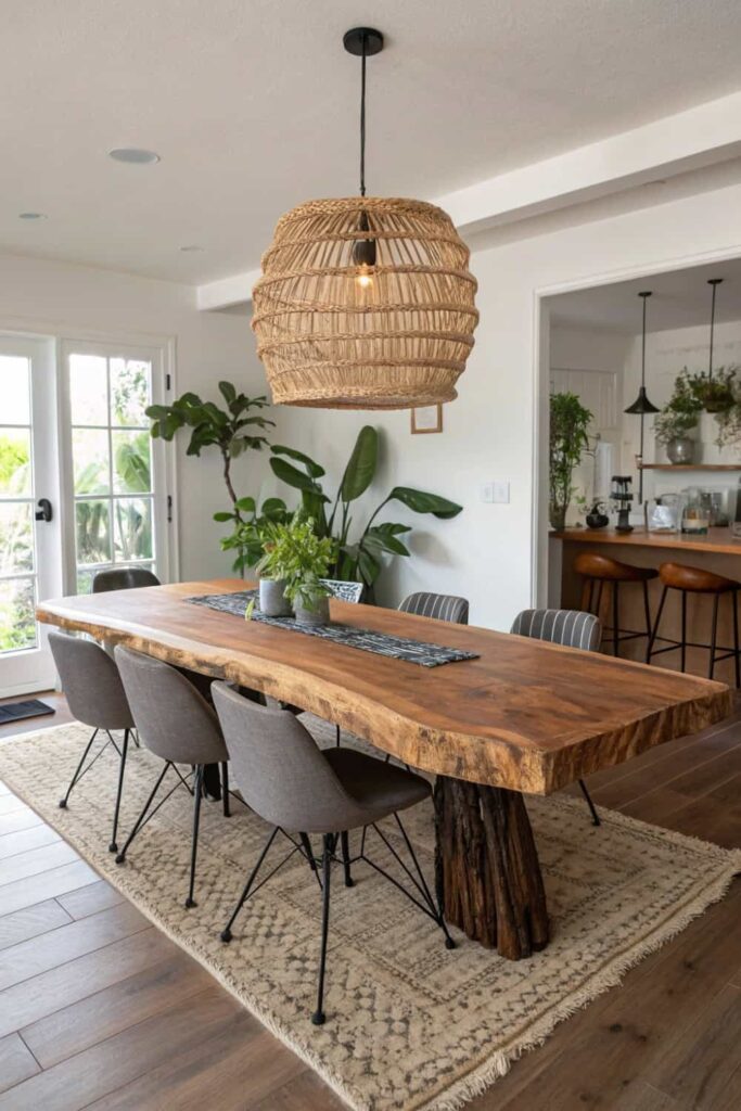 Organic Wood Table Centerpiece