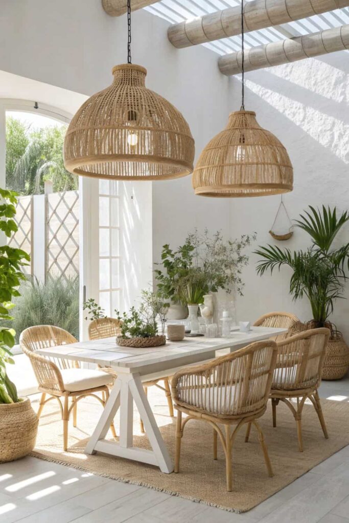 Natural Rattan Dining Room