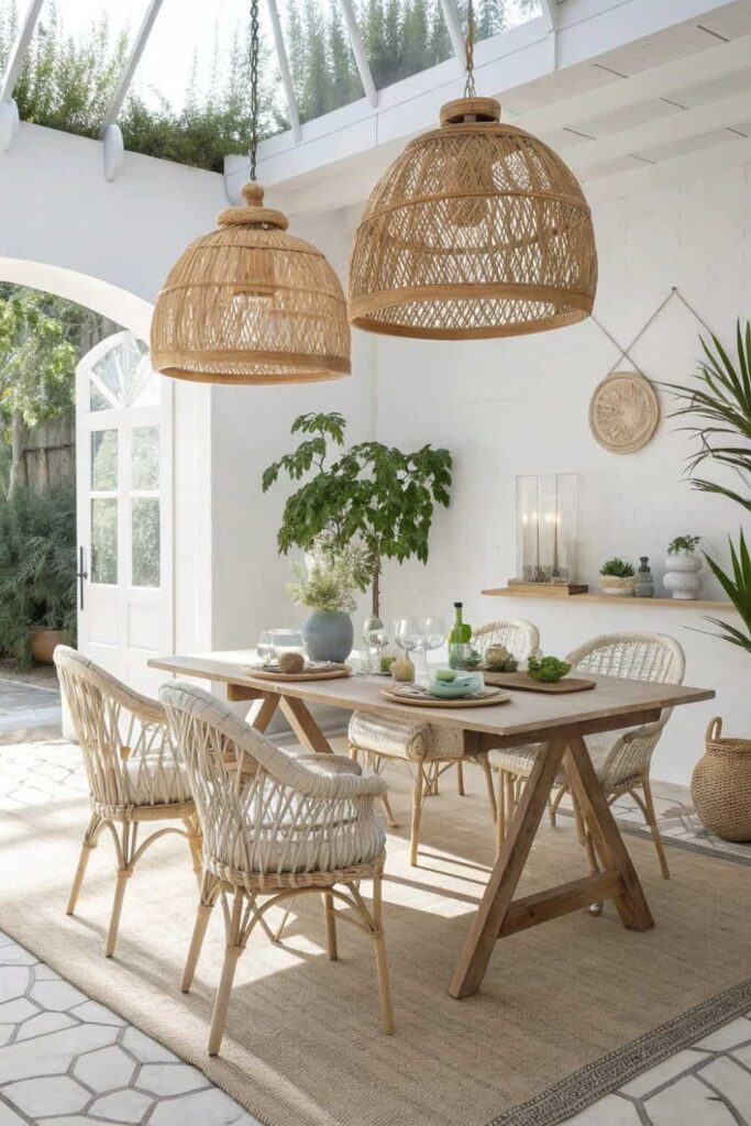 Woven Boho Lighting & Furniture