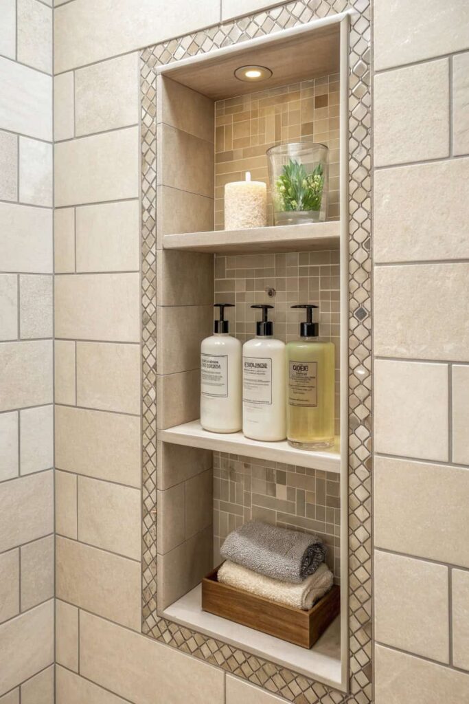 Organized Shower Storage