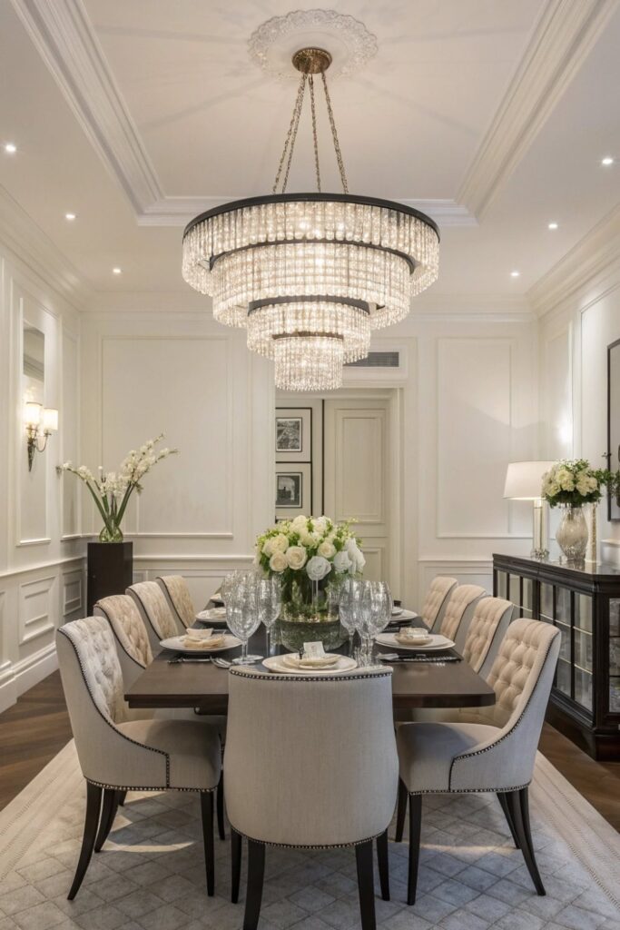Dramatic Dining Lighting